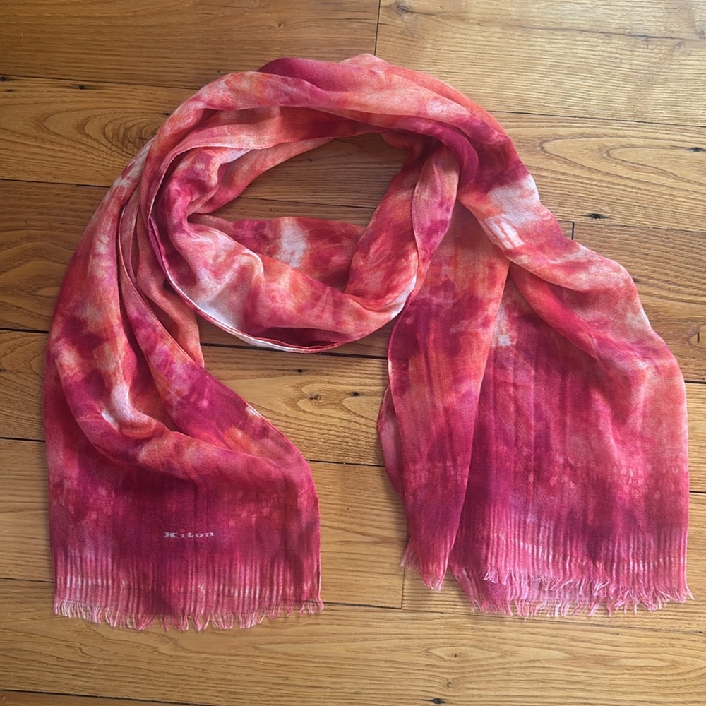 Kiton cashmere silk scarf